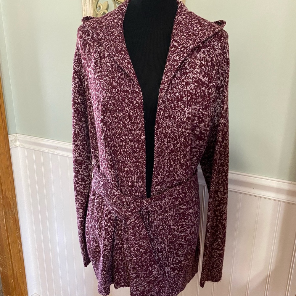 Hooded Cardigan with belt